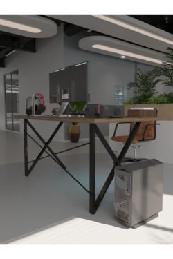 Profesyonel Ofis Masası OF46005-2-160 Ceviz 36 mm Kalınlık - 160 X 90 cm