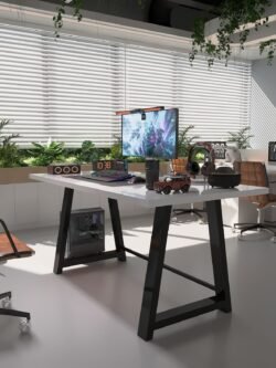 Profesyonel Ofis Masası OF46003-1-140 Beyaz 36 mm Kalınlık - 140 X 90 cm