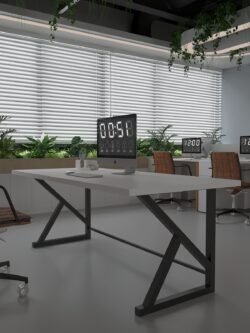 Profesyonel Ofis Masası OF46002-1-140 Beyaz 36 mm Kalınlık - 140 X 90 cm