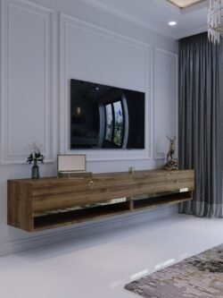 Duvara Monte Tv Sehpası Ceviz Gold G6301-2