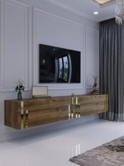 Duvara Monte Tv Sehpası Ceviz Gold G6300-2