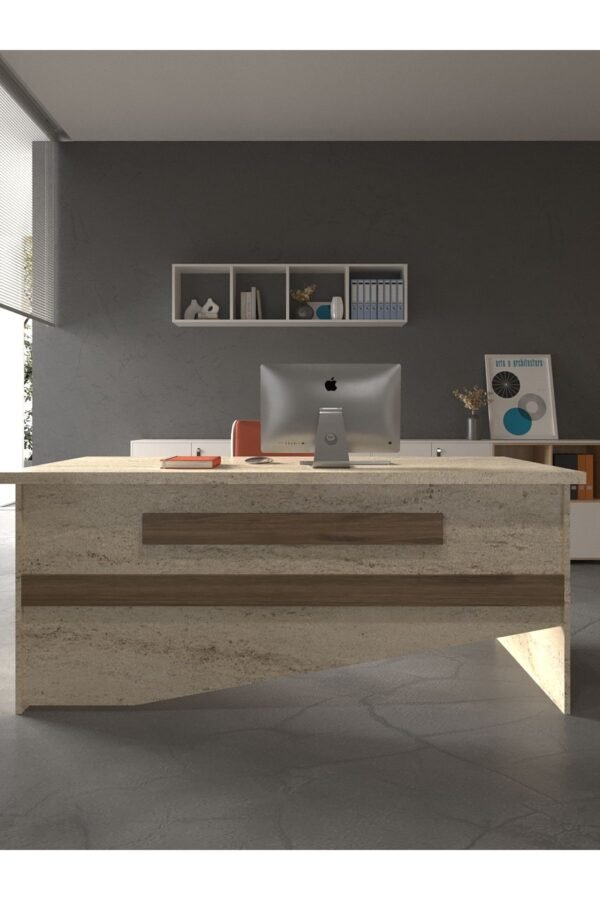 Festival Ofis Masası - OFİS-9-8-2-120X90 Beyaz - Ceviz