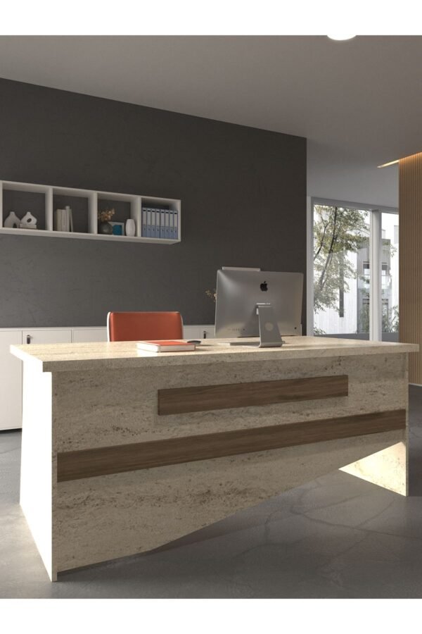 Festival Ofis Masası - OFİS-9-8-2-120X90 Beyaz - Ceviz