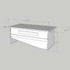 Festival Ofis Masası - OFİS-10-8-4-160X60 Beyaz - Antrasit
