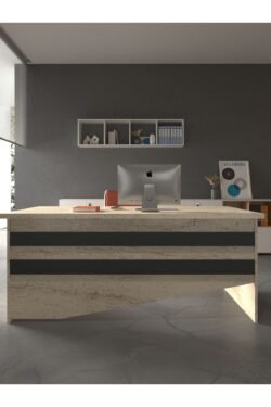 Festival Ofis Masası - OFİS-4-8-4-180X75 Beyaz - Antrasit