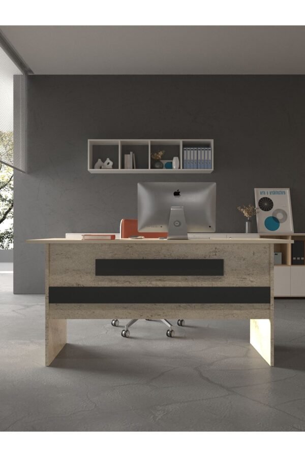 Festival Ofis Masası - OFİS-8-8-4-160X75 Beyaz - Antrasit