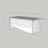 Festival Ofis Masası - OFİS-6-8-1-180X90 Beyaz - Beyaz
