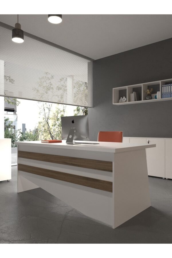 Festival Ofis Masası - OFİS-6-1-2-140X90 Beyaz - Ceviz