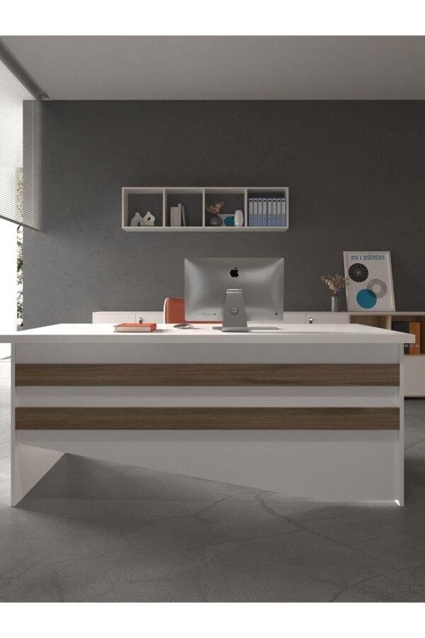 Festival Ofis Masası - OFİS-6-1-2-140X90 Beyaz - Ceviz