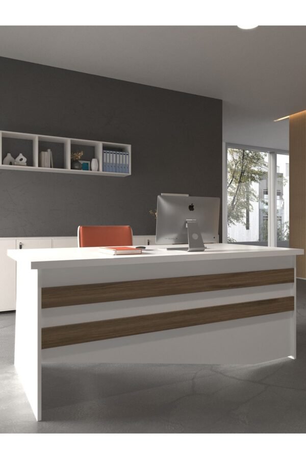 Festival Ofis Masası - OFİS-6-1-2-140X90 Beyaz - Ceviz