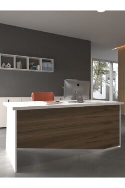 Festival Ofis Masası - OFİS-7-1-2-180X60 Beyaz - Ceviz