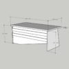 Festival Ofis Masası - OFİS-4-2-2-120X60 Beyaz - Ceviz