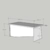 Festival Ofis Masası - OFİS-5-6-2-180X60 Beyaz - Ceviz