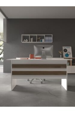 Festival Ofis Masası - OFİS-1-1-2-120X90 Beyaz - Ceviz