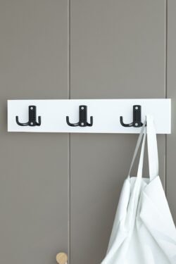 Portmanto Duvar Askılığı Elbise Askılığı Beyaz ASKI-004-1 - 50 cm