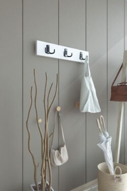 Portmanto Duvar Askılığı Elbise Askılığı Beyaz ASKI-004-1 - 50 cm