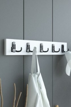 Portmanto Duvar Askılığı Elbise Askılığı Beyaz ASKI-001-1 - 50 cm