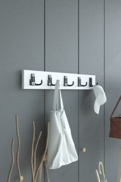 Portmanto Duvar Askılığı Elbise Askılığı Beyaz ASKI-001-1 - 50 cm