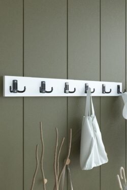 Portmanto Duvar Askılığı Elbise Askılığı Beyaz ASKI-003-1 - 60 cm