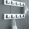 İKİLİ Portmanto Duvar Askılığı Elbise Askılığı Beyaz ASKI-002-1 - 50 cm