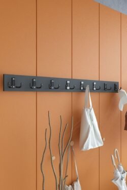 Portmanto Duvar Askılığı Elbise Askılığı Antrasit ASKI-007-4 - 90 cm