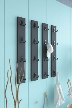 Portmanto Duvar Askılığı Elbise Askılığı Antrasit ASKI-013-4 - 75 cm