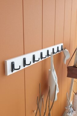 Portmanto Duvar Askılığı Elbise Askılığı Beyaz ASKI-007-1 - 90 cm