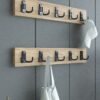 İKİLİ Portmanto Duvar Askılığı Elbise Askılığı A. Çam ASKI-002-6 - 75 cm