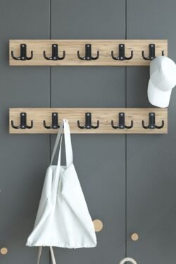 İKİLİ Portmanto Duvar Askılığı Elbise Askılığı A. Çam ASKI-002-6 - 75 cm