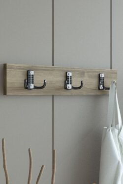 Portmanto Duvar Askılığı Elbise Askılığı Ceviz ASKI-004-2 - 35 cm
