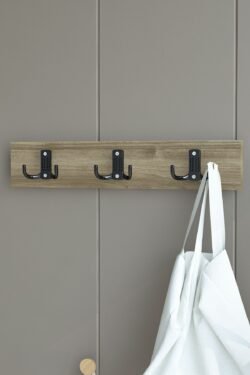 Portmanto Duvar Askılığı Elbise Askılığı Ceviz ASKI-004-2 - 35 cm