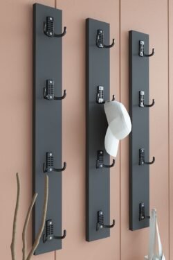 Portmanto Duvar Askılığı Elbise Askılığı Antrasit ASKI-012-4 - 75 cm