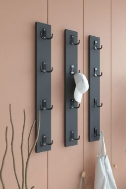 Portmanto Duvar Askılığı Elbise Askılığı Antrasit ASKI-012-4 - 75 cm