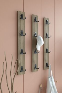 Portmanto Duvar Askılığı Elbise Askılığı Ceviz ASKI-012-2 - 75 cm