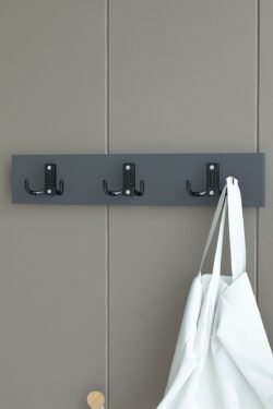 Portmanto Duvar Askılığı Elbise Askılığı Antrasit ASKI-004-4 - 35 cm