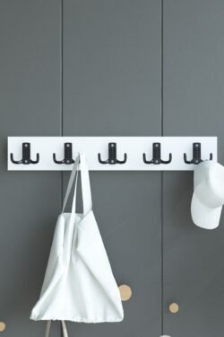 Portmanto Duvar Askılığı Elbise Askılığı Beyaz ASKI-001-1 - 75 cm