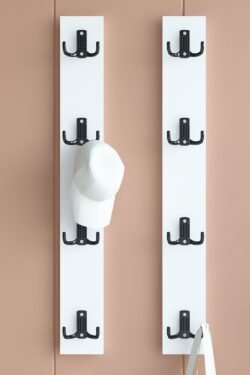 Portmanto Duvar Askılığı Elbise Askılığı Beyaz ASKI-011-1 - 75 cm