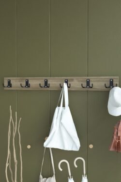 Portmanto Duvar Askılığı Elbise Askılığı Ceviz ASKI-003-2 - 60 cm