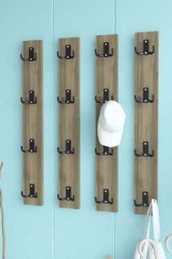 Portmanto Duvar Askılığı Elbise Askılığı Ceviz ASKI-013-2 - 75 cm