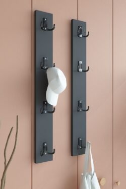 Portmanto Duvar Askılığı Elbise Askılığı Antrasit ASKI-011-4 - 75 cm