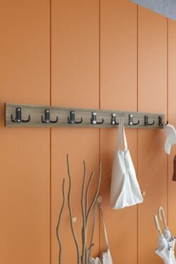 Portmanto Duvar Askılığı Elbise Askılığı Ceviz ASKI-007-2 - 90 cm