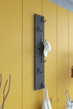 Portmanto Duvar Askılığı Elbise Askılığı Antrasit ASKI-009-4 - 75 cm