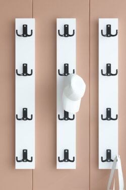 Portmanto Duvar Askılığı Elbise Askılığı Beyaz ASKI-012-1 - 75 cm