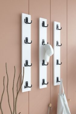 Portmanto Duvar Askılığı Elbise Askılığı Beyaz ASKI-012-1 - 75 cm