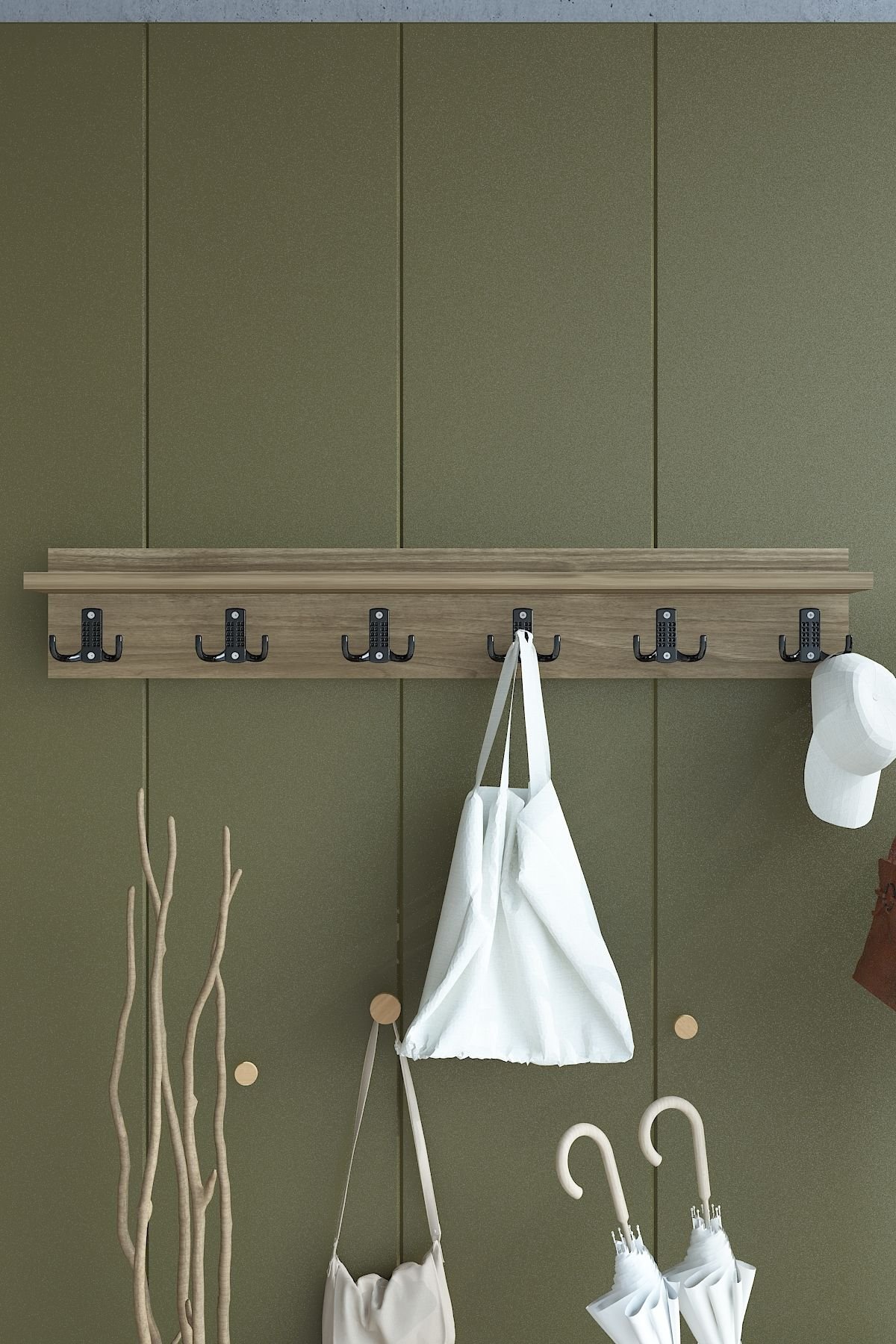 Portmanto Duvar Askılığı Elbise Askılığı ASKI-006-2-2 - 80 cm